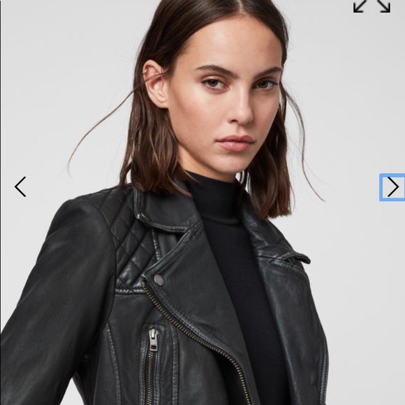 All Saints Best Selling Cargo Leather Biker Jacket - Picture 4 of 9